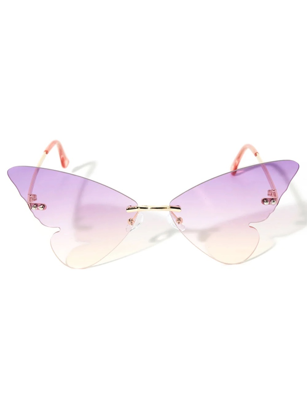Rimless Butterfly Gradient Sunglasses - Pink to Purple | NWOT